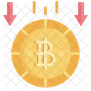 Bitcoin Decrease Icon