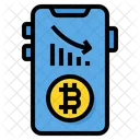 Bitcoin Decrease Value  Icon