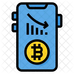 Bitcoin Decrease Value  Icon