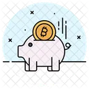 Bitcoin Deposit Piggy Icon
