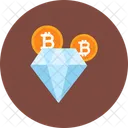 Bitcoin Crypto Monnaie Diamant Icon