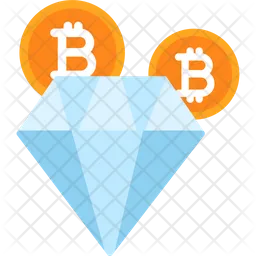 Diamante bitcoin  Icono