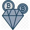 Diamante Bitcoin Ícone