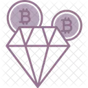 Bitcoin Cryptocurrency Diamond Icon