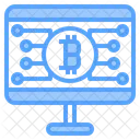 Bitcoin Digital Computadora Banco Icon