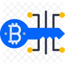 Digitaler Bitcoin-Schlüssel  Symbol
