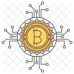 Dinero digital Bitcoin  Icono