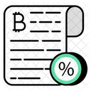 Bitcoin Discount Paper Cryptocurrency Document Crypto Document Icon