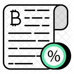 Bitcoin Discount Paper  Icon