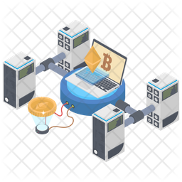 Bitcoin Distributed Network Icon