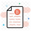Cryptocurrency Document Bitcoin Document Blockchain Contract Icon