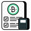 Bitcoin Document Cryptocurrency Crypto 아이콘