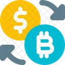 Cambio de dólar bitcoin  Icono