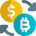 Cambio de dólar bitcoin  Icono