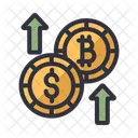 Bitcoin dollar increase  Icon