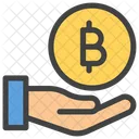 Bitcoin Donation Fundraising Charity Icon