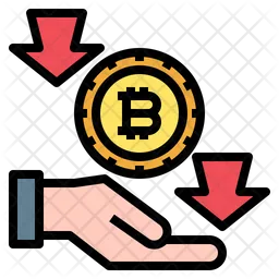 Bitcoin Down  Icon