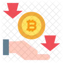 Bitcoin Down  Icon