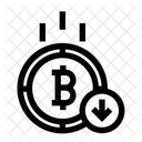Bitcoin Down Bitcoin Cryptocurrency Icon