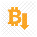 Bitcoin down arrow  Icon