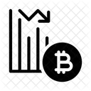 Graph Bitcoin Down Icon