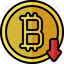 Bitcoin Down  Icon