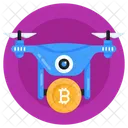Bitcoin Drone Delivery  Icon