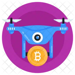 Bitcoin Drone Delivery  Icon