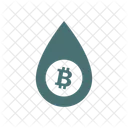 Bitcoin Drop Water Icon