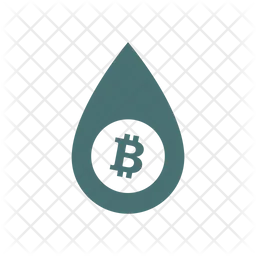 Bitcoin drop water  Icon