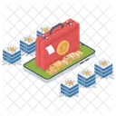 Bitcoin Earning Bitcoin Money Bitcoin Briefcase Icon