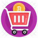 Bitcoin-Einkaufswagen  Icon