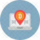 Bitcoin Emplacement Carte Icône