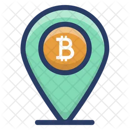 Épingle de localisation Bitcoin  Icône