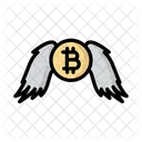 Bitcoin En Alza Bitcoin Volar Icono