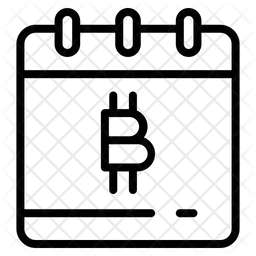 Bitcoin en calendario  Icono