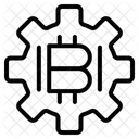 Bitcoin en configuración  Icono
