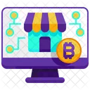 Bitcoin en ligne  Icône