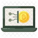 Efectivo Electronico Bitcoin En Linea Criptomoneda En Linea Icono