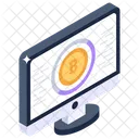 Bitcoin En Linea Pagina Web Blockchain Sitio Web Criptografico Icon