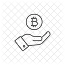 Bitcoin En Mano Bitcoin Criptomoneda Icono