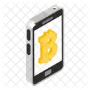 Bitcoin en el móvil  Icono