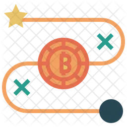 Bitcoin-Erfolg  Symbol