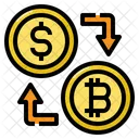 Exchang Dollar Bitcoin Icon