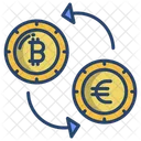 Bitcoin Exchange Transaction Euro Cryptocurrency Exchange Icon
