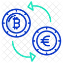 Bitcoin Exchange Transaction Euro Cryptocurrency Exchange Icon