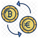 Bitcoin Exchange Transaction Euro Cryptocurrency Exchange Icon