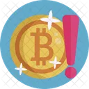 Bitcoin Exclamation Mark  Icon
