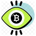 Bitcoin Coins Eye Icon