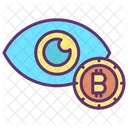 Monitor Bitcoin Eye Eye Icon